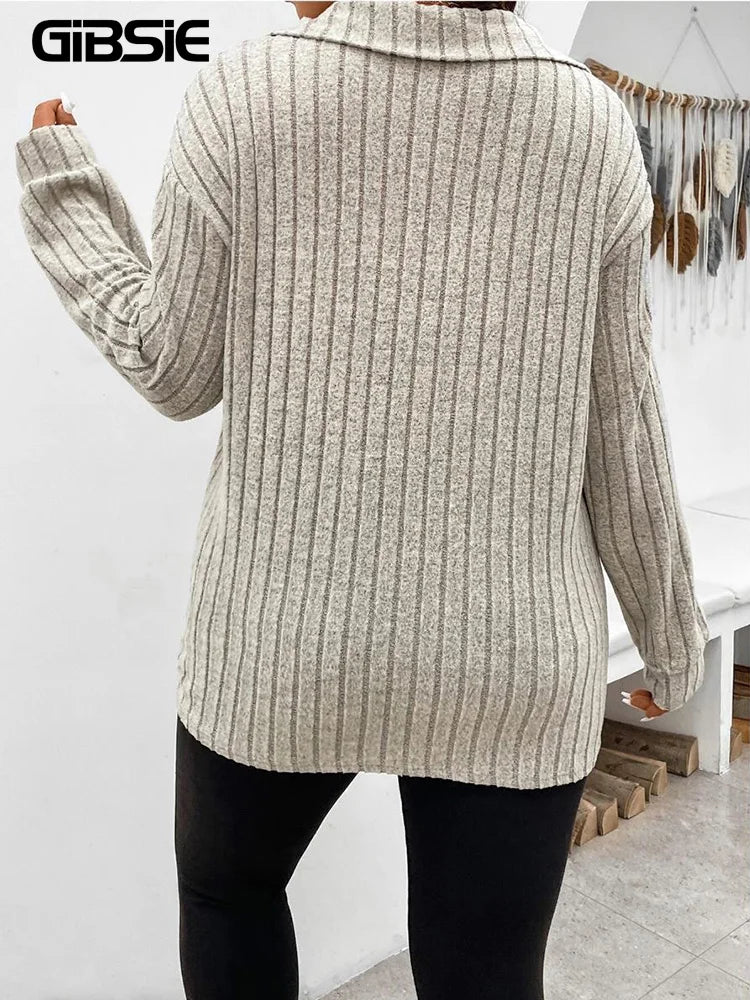 GIBSIE Plus Size Tshirt for Women Spring Fall