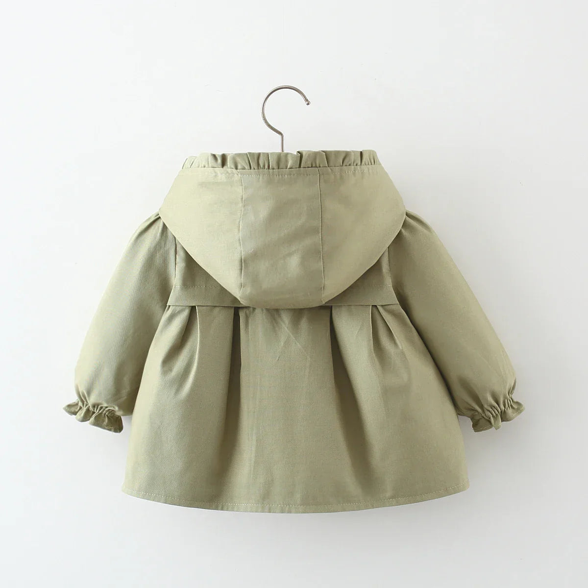 Spring and Autumn Girls Long sleeved Solid Color