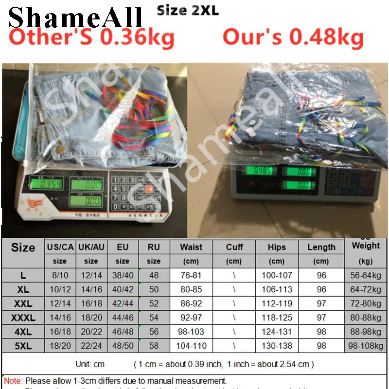 Plus Size Sexy White Blue Hollow Out Denim