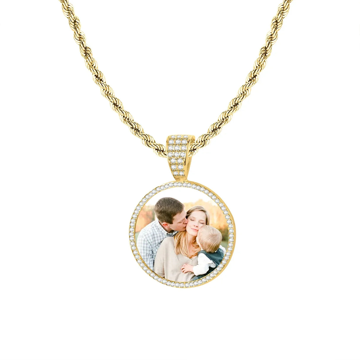 Custom Photo Pendant Necklace Personalized Hip Hop Jewelry