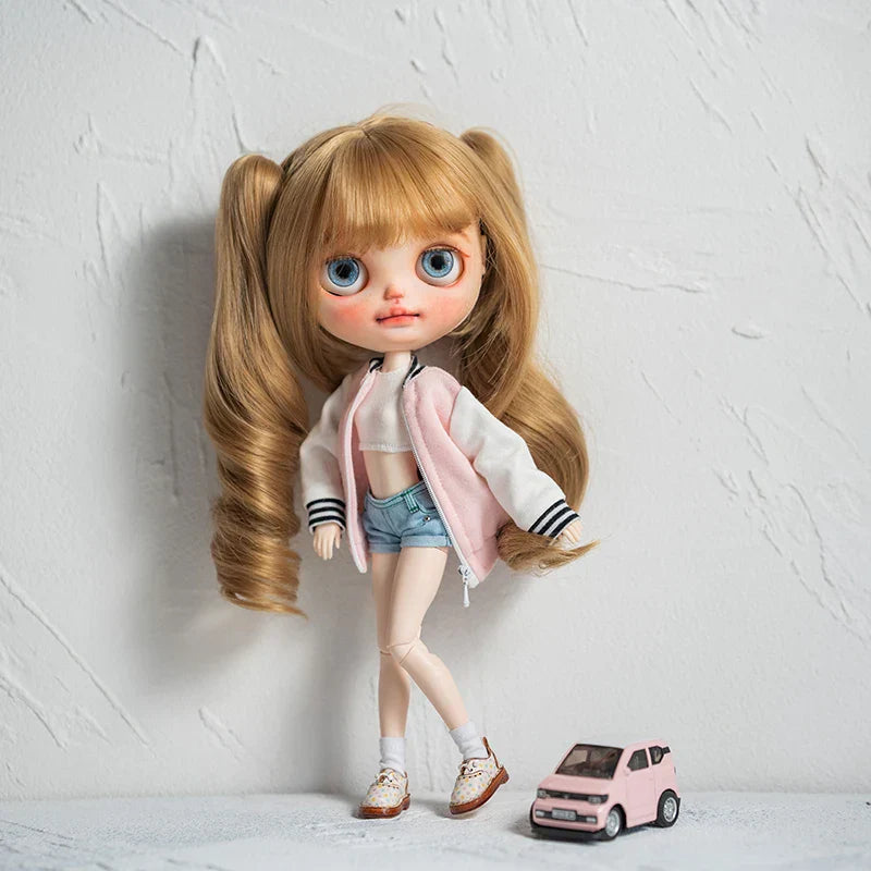 Ob22 24 Doll Baseball Jacket Clothes Ob11 Doll Sport Coat With Zipper For Ob11, Ymy、Licca、Azones、Ob24、Ob27 Doll Accessories