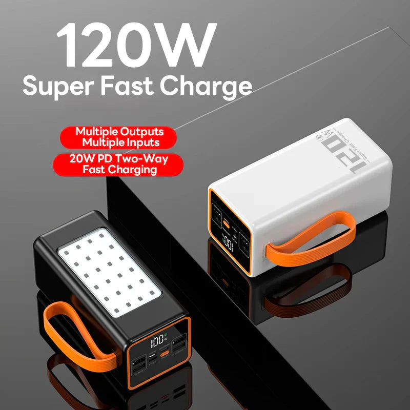 200000mAh Twoway Fast Charging 120W Portable Charger Power
