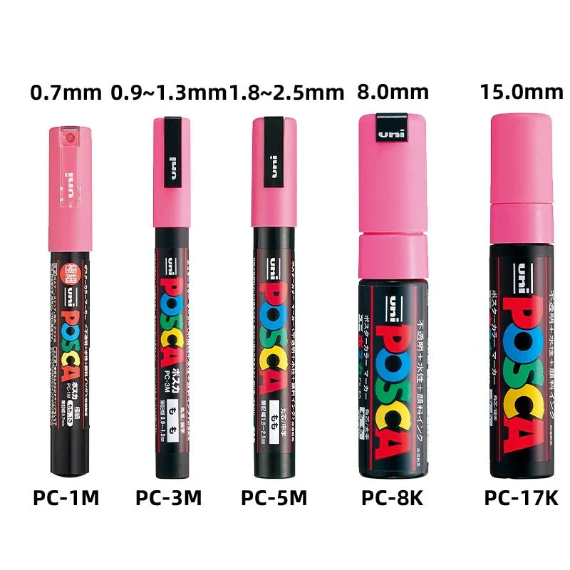 Uni Marker Pen, PC-3M Acrylic posca marcadores permanent