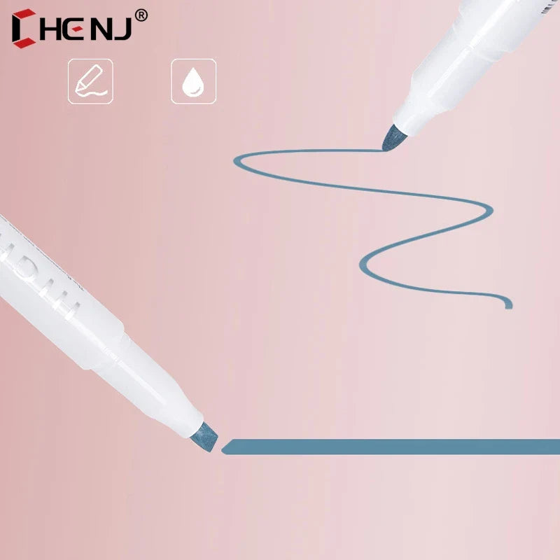 5 Colors/box Double Headed Highlighter Pen Set Fluorescent