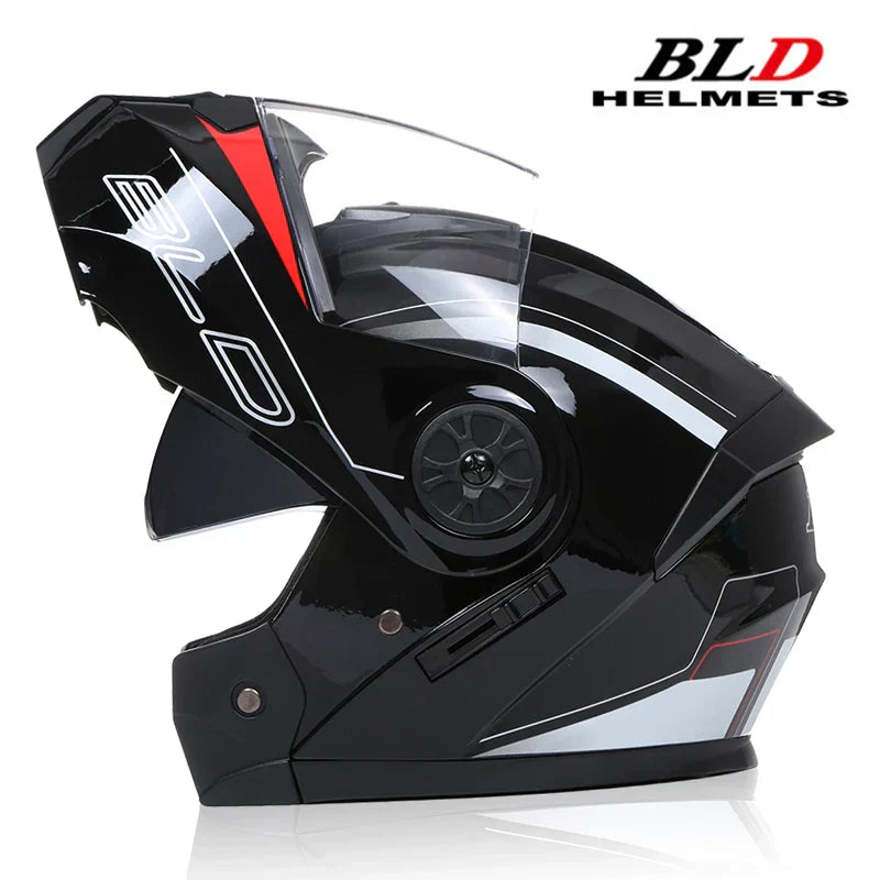 High Quality BLD Motorcycle Full Face Helmet Four Seasons Motocross Racing Modular Flip Up Casco Moto Men Women Off Road Helmet