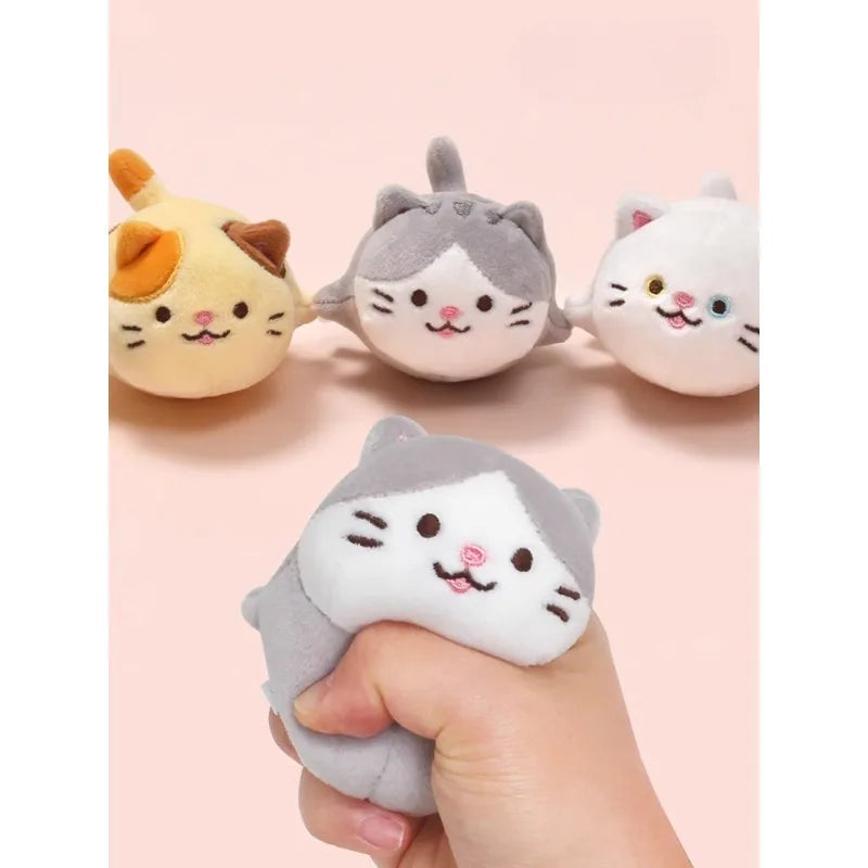 Cat decompression pinch ball toy stress relief doll
