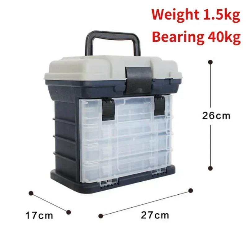27x17x26cm 4-layer Multifunctional Fishing Gear and Bait Storage