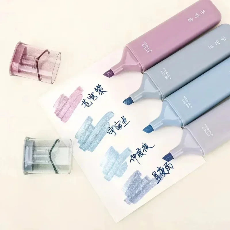4 Color/Set Glitter Highlighter Pen for Scrapbook Diary