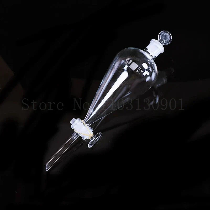 60ml-1000ml Lab Glass Pear-Shaped Separatory Funnel Used to