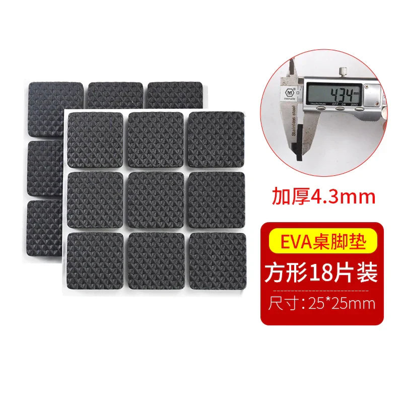 Round Square Furniture Stool Silent Wear-resistant Non-slip Rubber