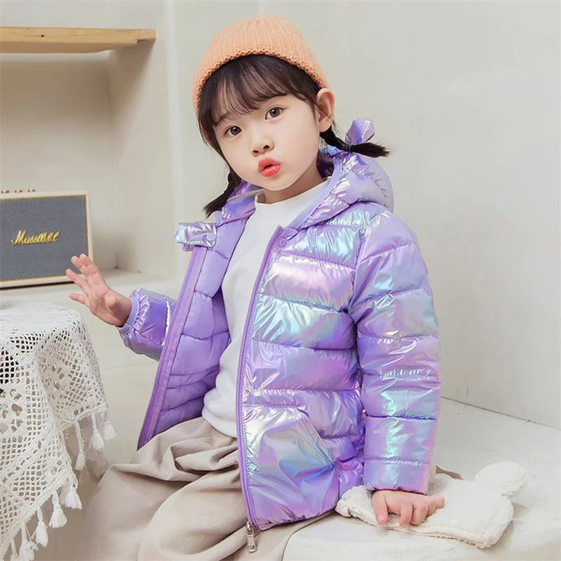 Winter Hooded Lightweight Down Jackets Children Girls Boys