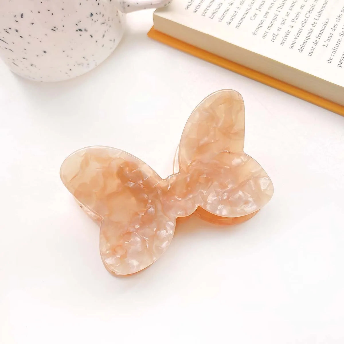 Muweordy Cartoon Bowknot Acrylic Hair Claw for Women