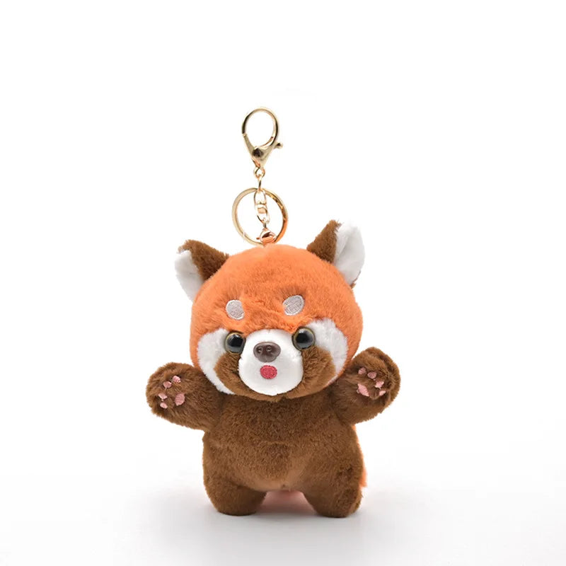 Cute cartoon red panda plush toy pendant little