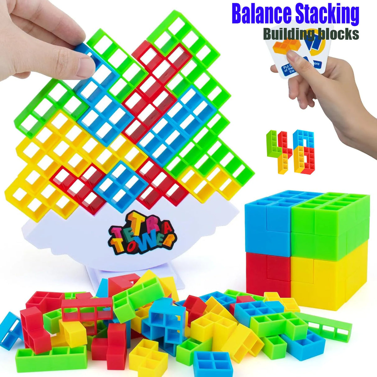 Balance Stacking Board Bricks Kids Adults Tower Block