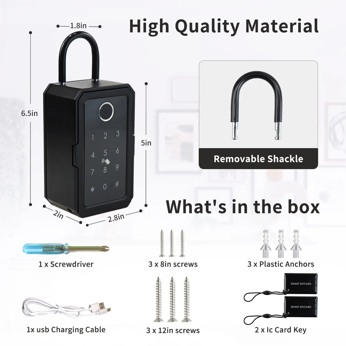 Key Safe Tuya Ttlock Fingerprint Bluetooth Wifi Digital