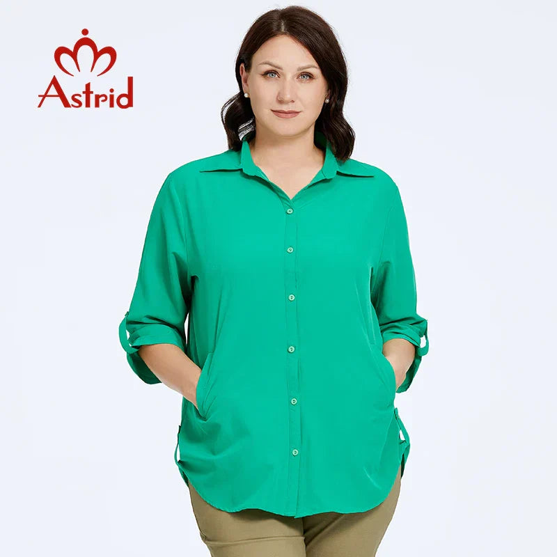 Astrid Autumn Womens Shirt Blouses 2023 Elegant Office
