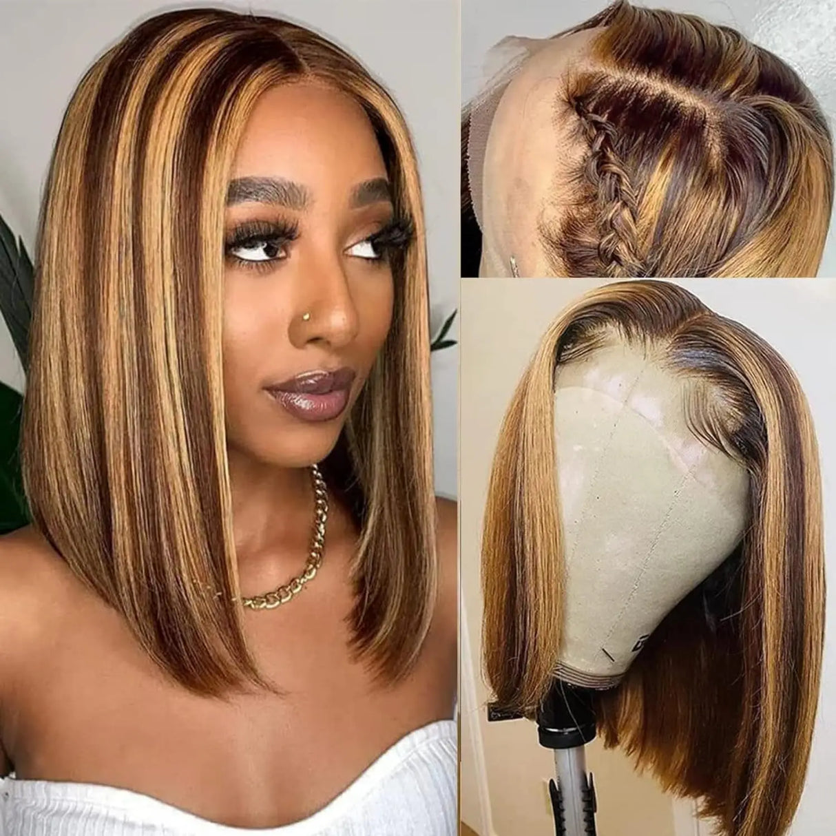 Bob Wigs Human Hair Straight 13x4 lace Front