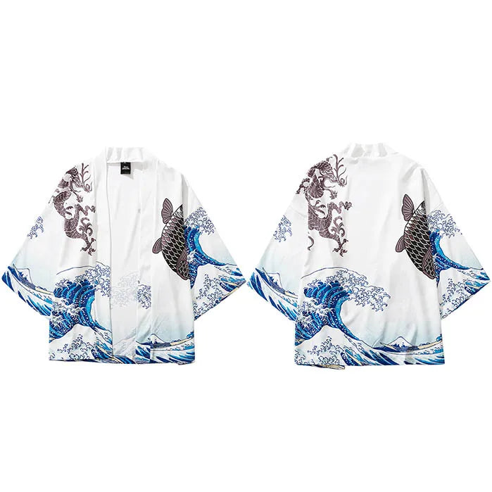 2023 Harajuku Kimono Jacket Japanese Kanagawa Great Wave