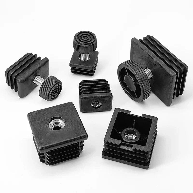 Adjustable Feet Square Plastic Blanking End Cap Pipe