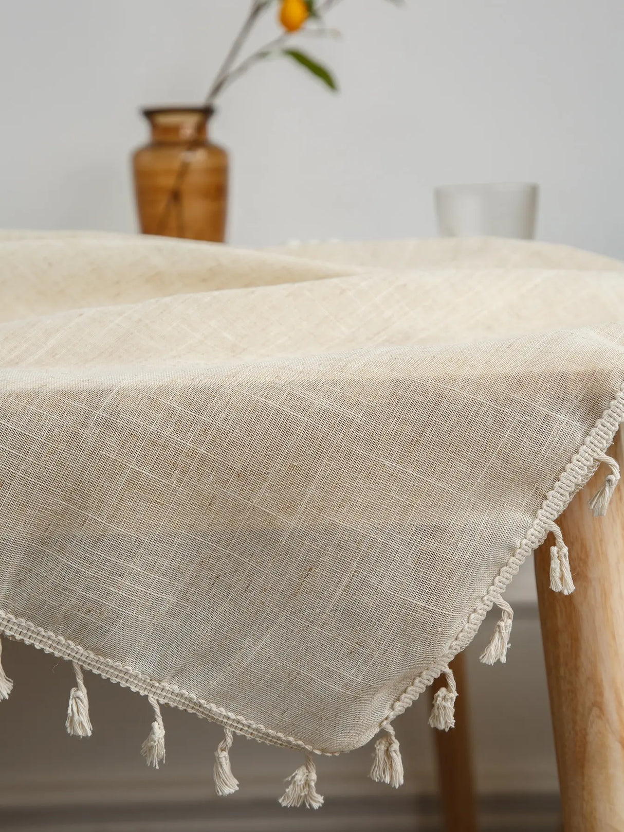 Linen Table Cloth for Rectangle Tables, Washable French