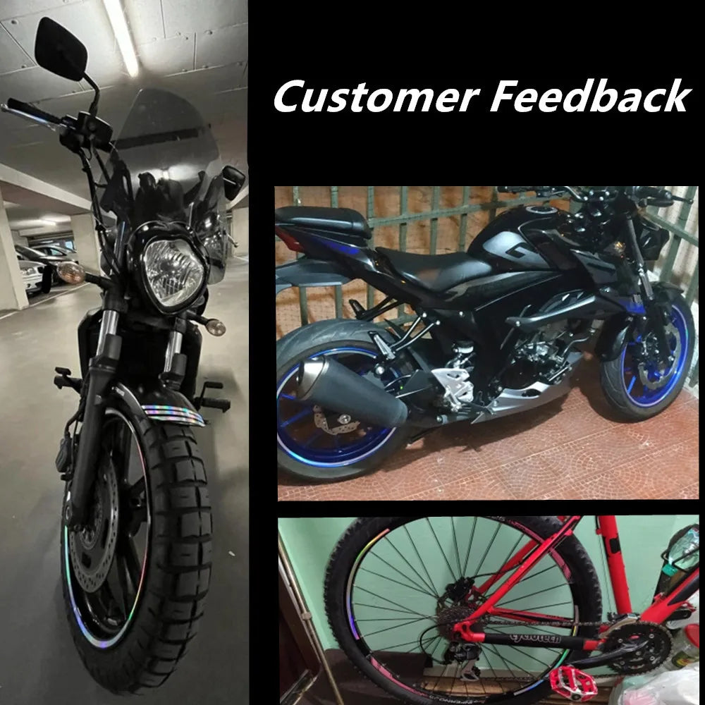 Motorcycle Sticker Laser Wheel Hub Rim Decal Car