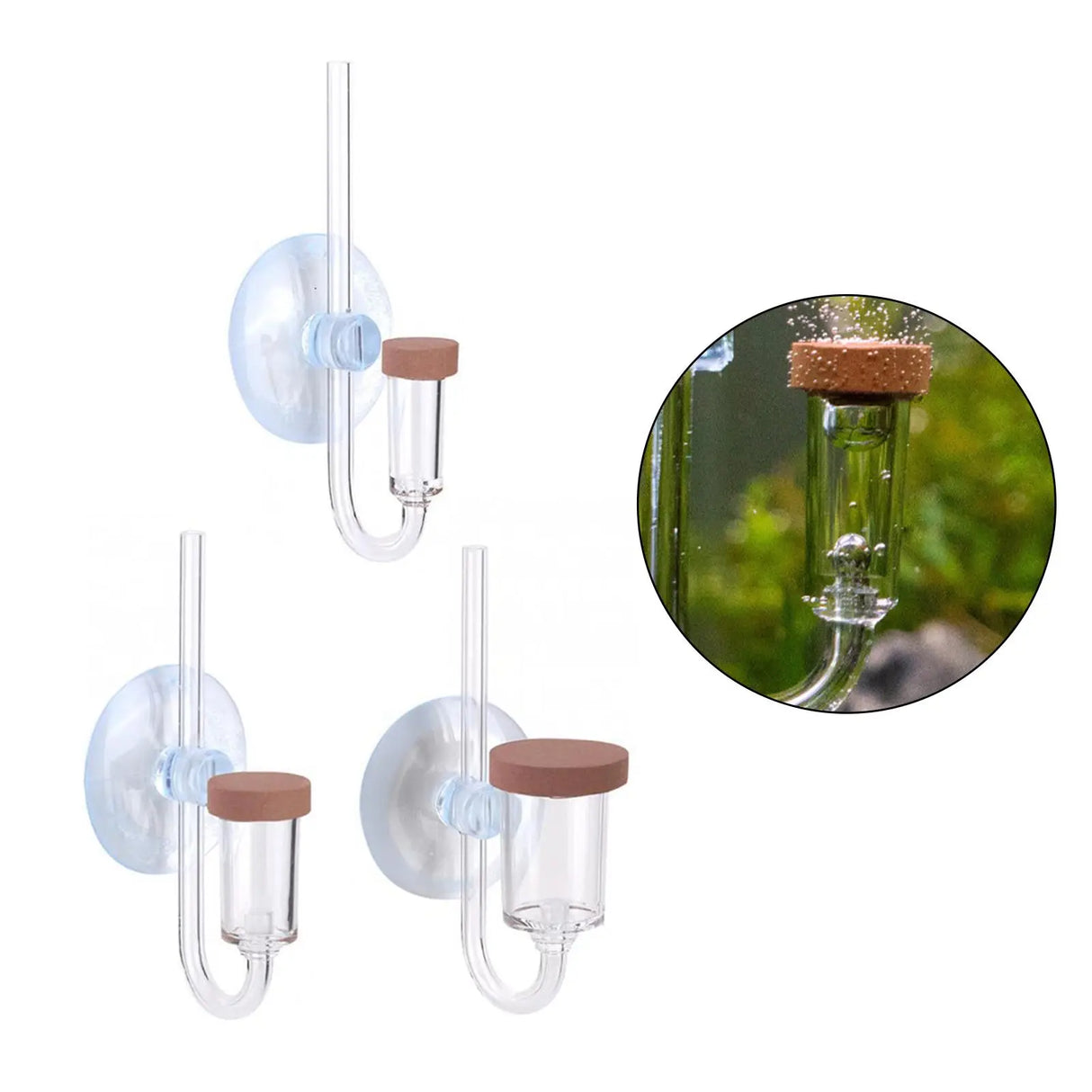 CO2 Diffuser with Suction Cup Mini U Shape