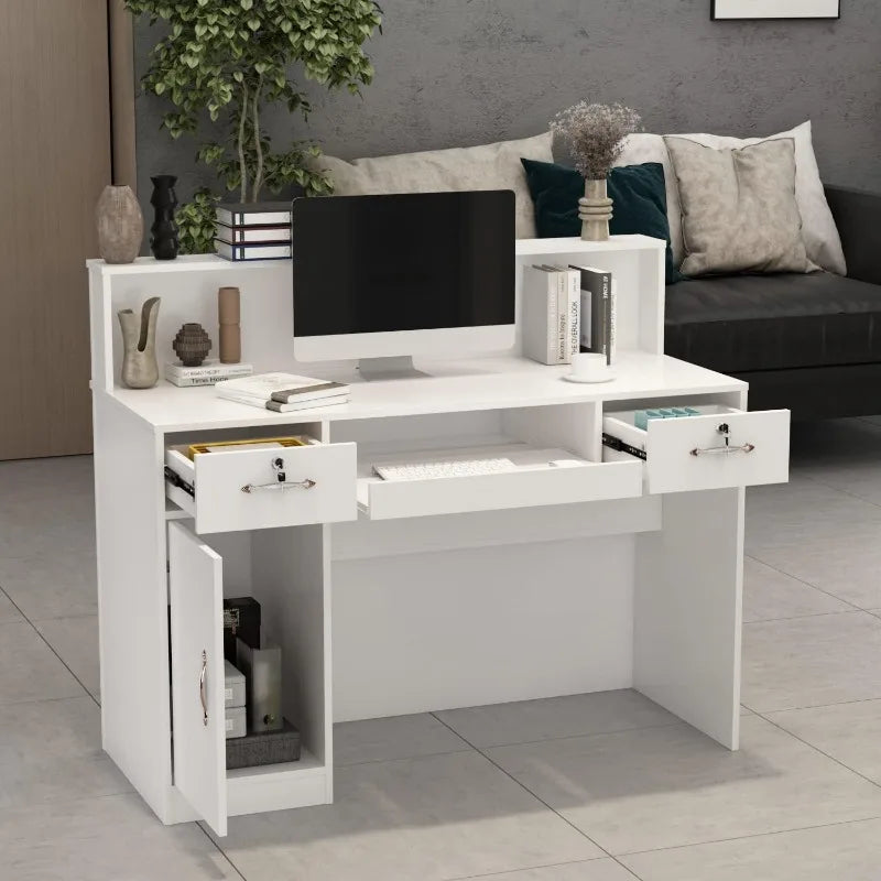 Reception Desk with Counter, Retail Counter with Lighted