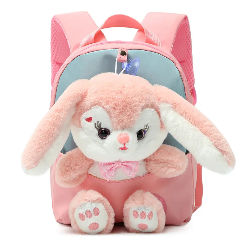 Plush 3D Rabbit Backpack for Boys Girls Kids