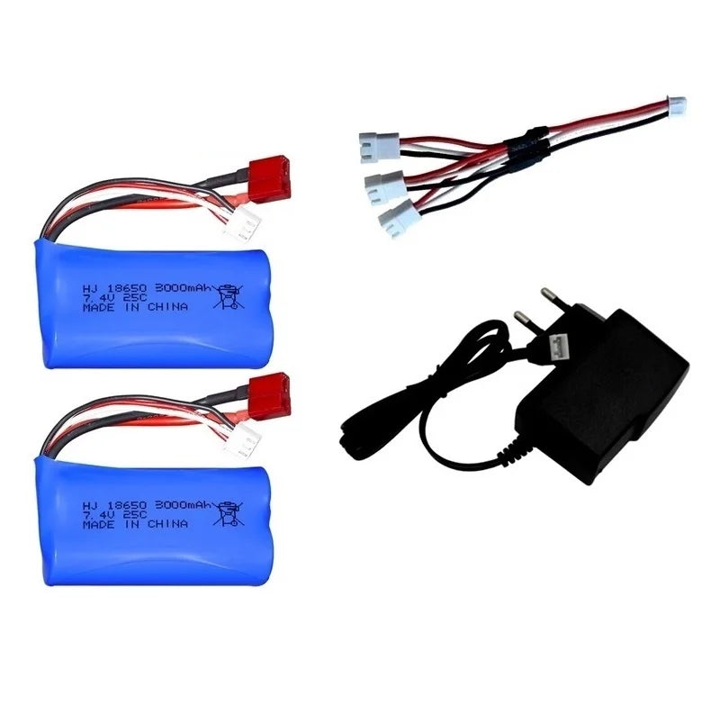 7.4V 3000mAh 18650 Lipo Battery for Wltoys 10428