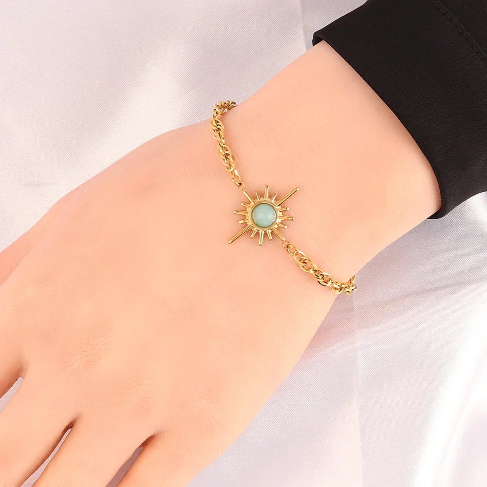 Heart Pendant Stainless Steel Bracelet Women Fashion 316L