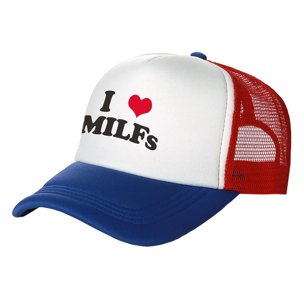 I Love MILFS Trucker Caps Men Funny Humor