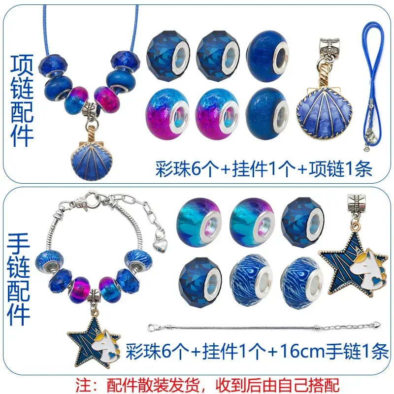 DIY Charms Bracelet Making Set Spacer Beads Pendant