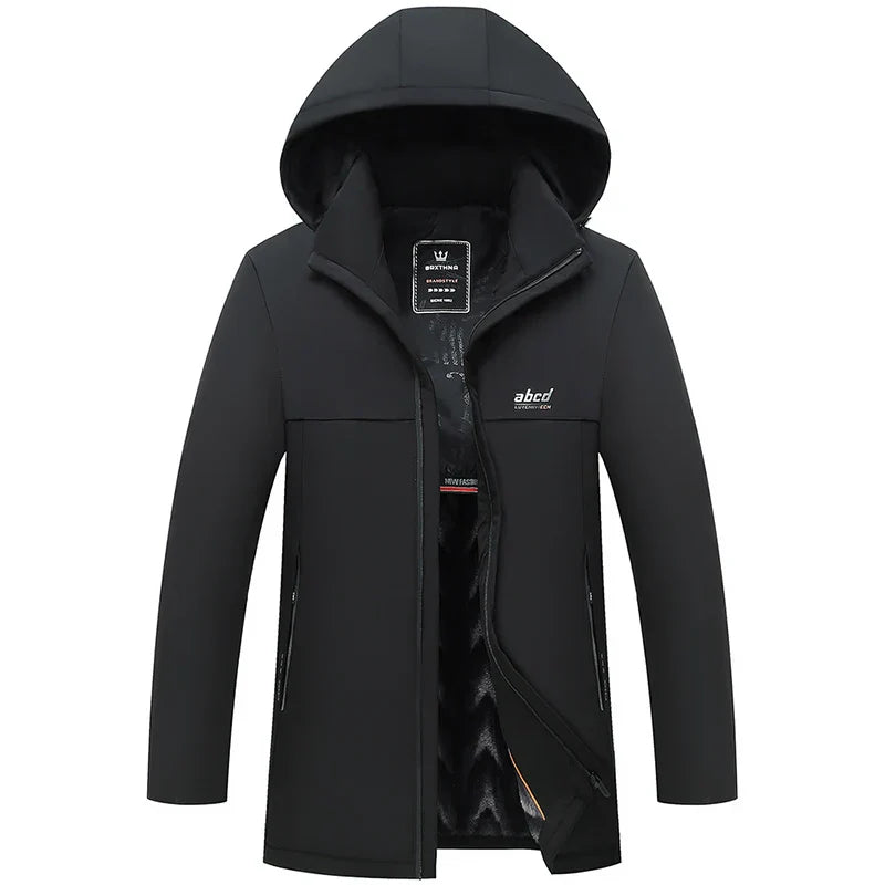 Waterproof Parkas Long Jacket New Winter Men Warm