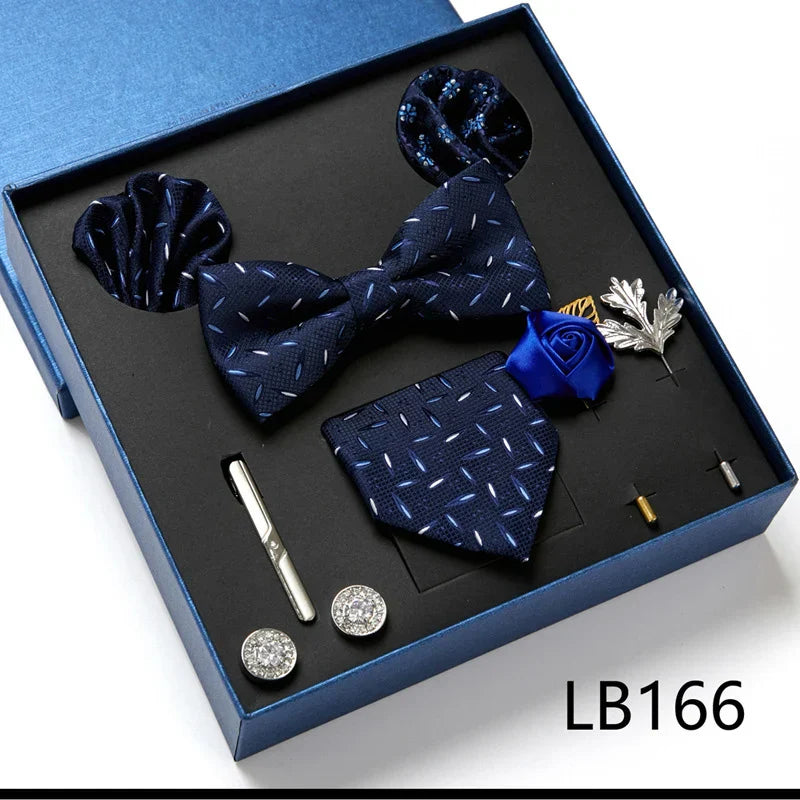 Luxury Quality Tie Set With Necktie Bowtie Pocket