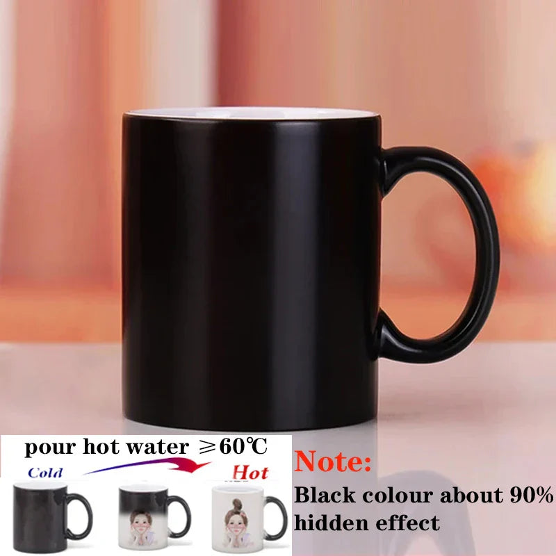 Personalised Magic Mugs Custom Colour Changing Cup Heat