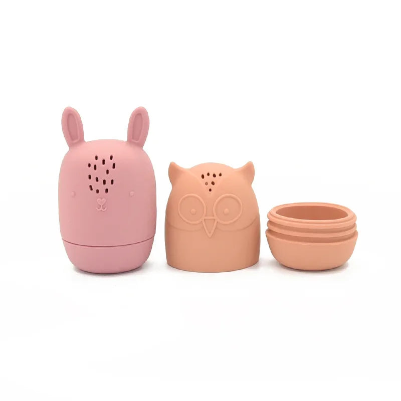 4pc/set Infants Shower Cartoon Animal Toys Baby Tub