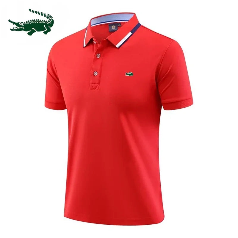 2024 high-quality men's ice silk breathable Polo shirt