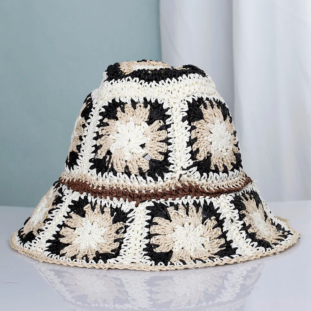 NEW 2022 Womens Straw Hats crochet hat bucket