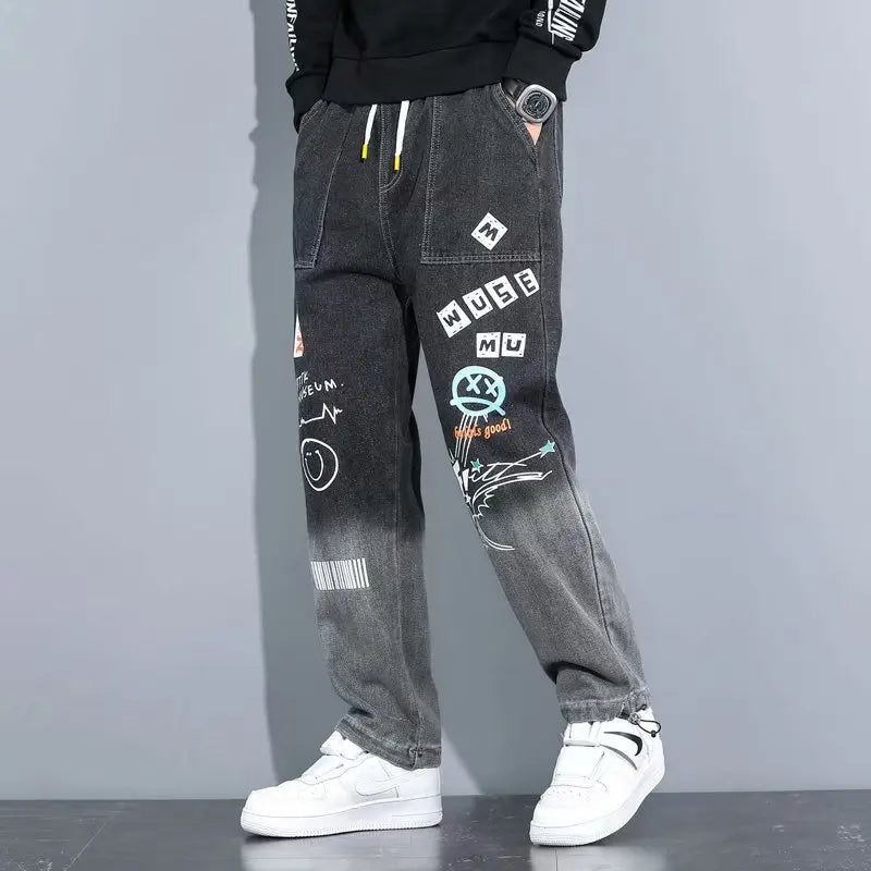 2023 Spring Autumn New Streetwear Baggy Jeans Men