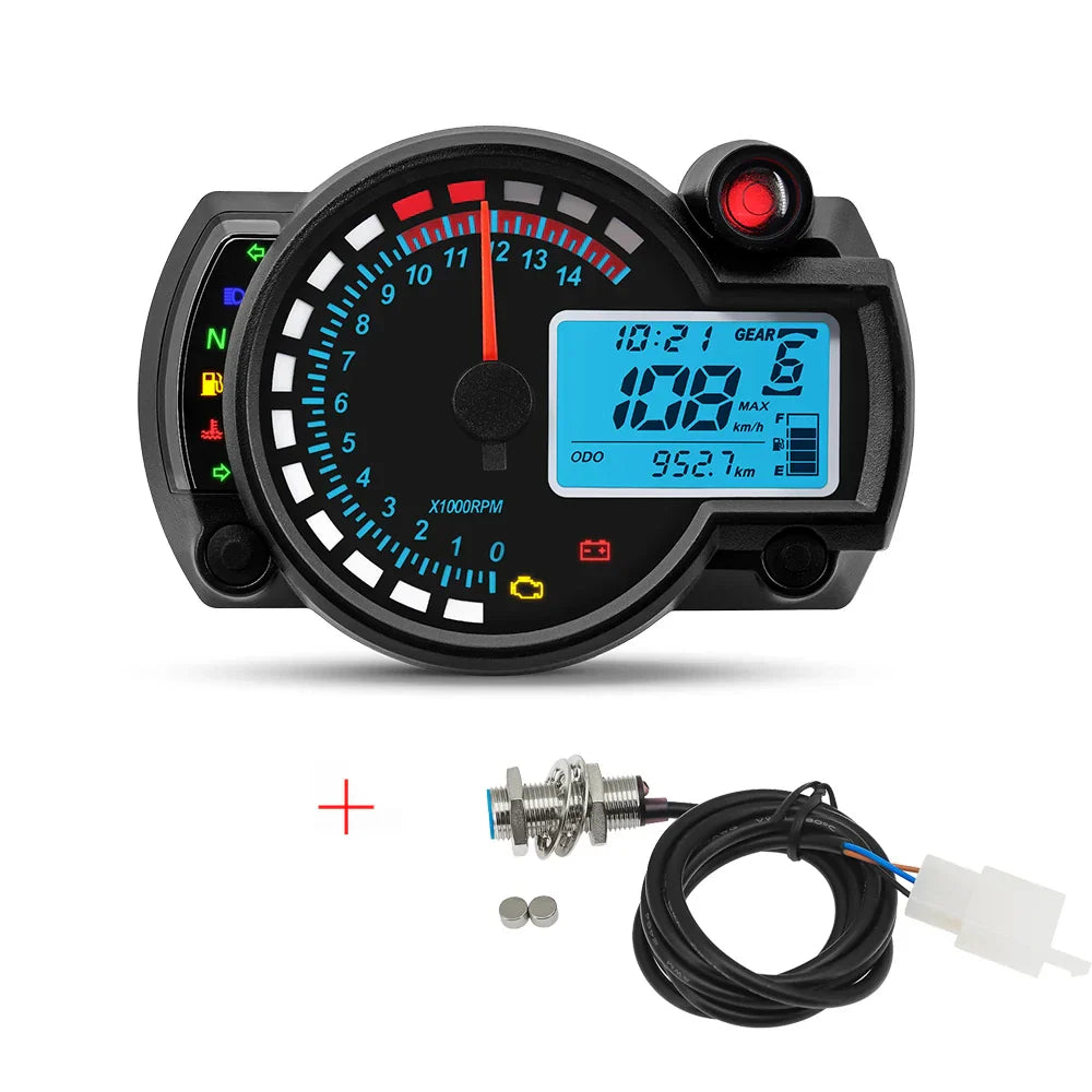 2023 Universal LCD Digital Motorcycle Speedometer