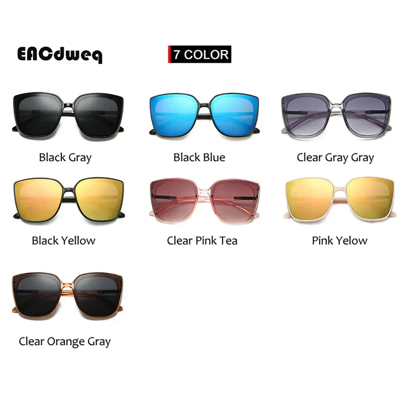 New Large Frame Square Sunglasses Women's Brand Designer