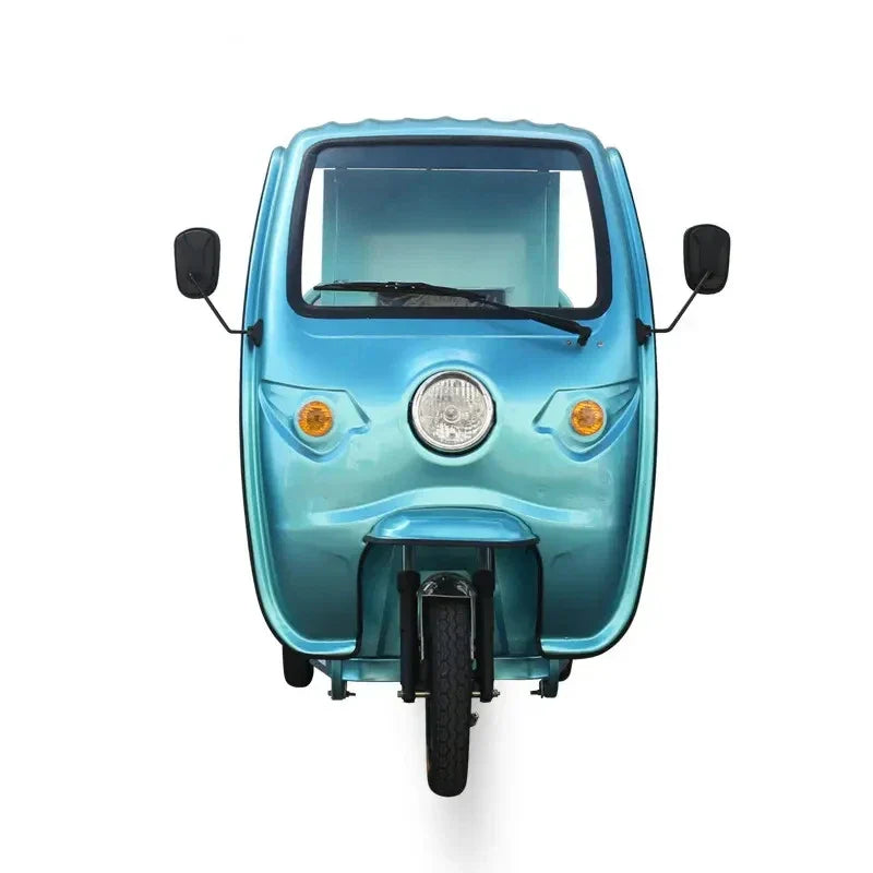 Semiclosed Electric Tricycle Hauling Semitop Load King Simple