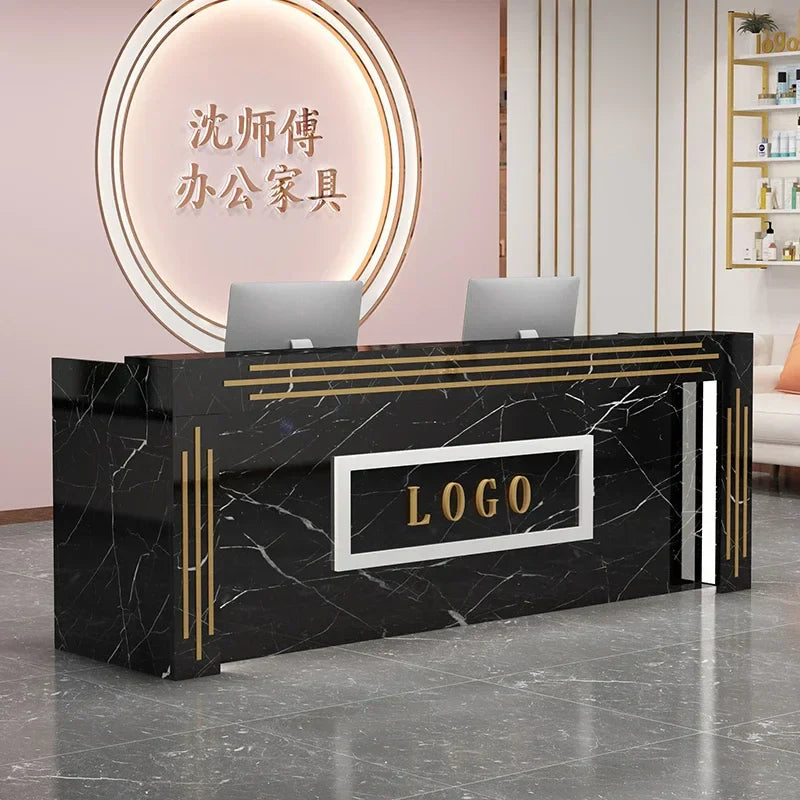 Modern Cash Register Clothing Store Counter Reception Desks