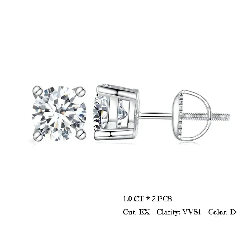 BAMOER Moissanite Earrings for Women Solid 925 Sterling