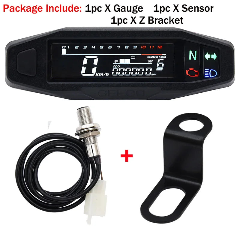2021 Universal Moto RPM Tachometer & Speedometer Set for Motorcycles