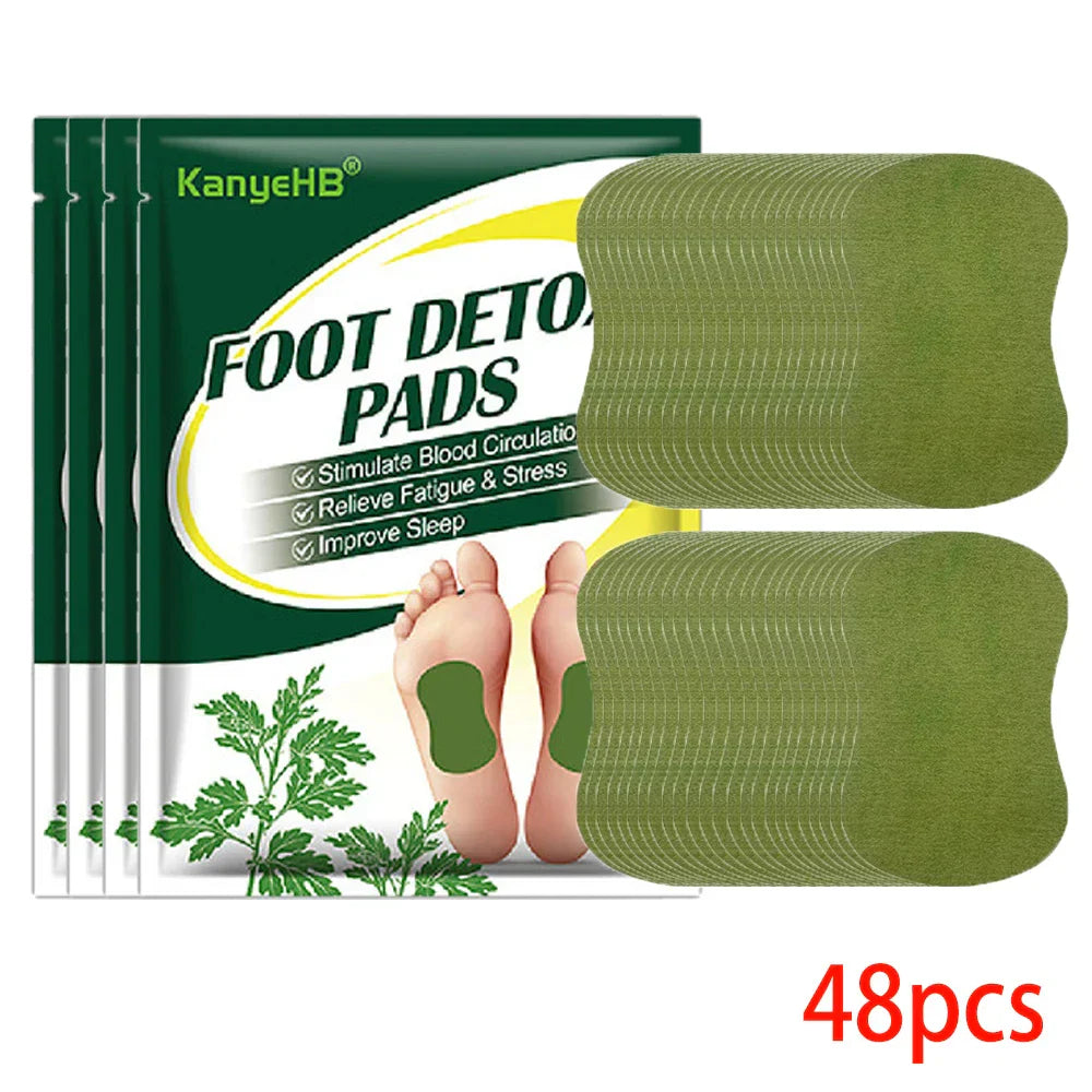 60/12PCS Detox Foot Patches Pads Natural Herbal Wormwood