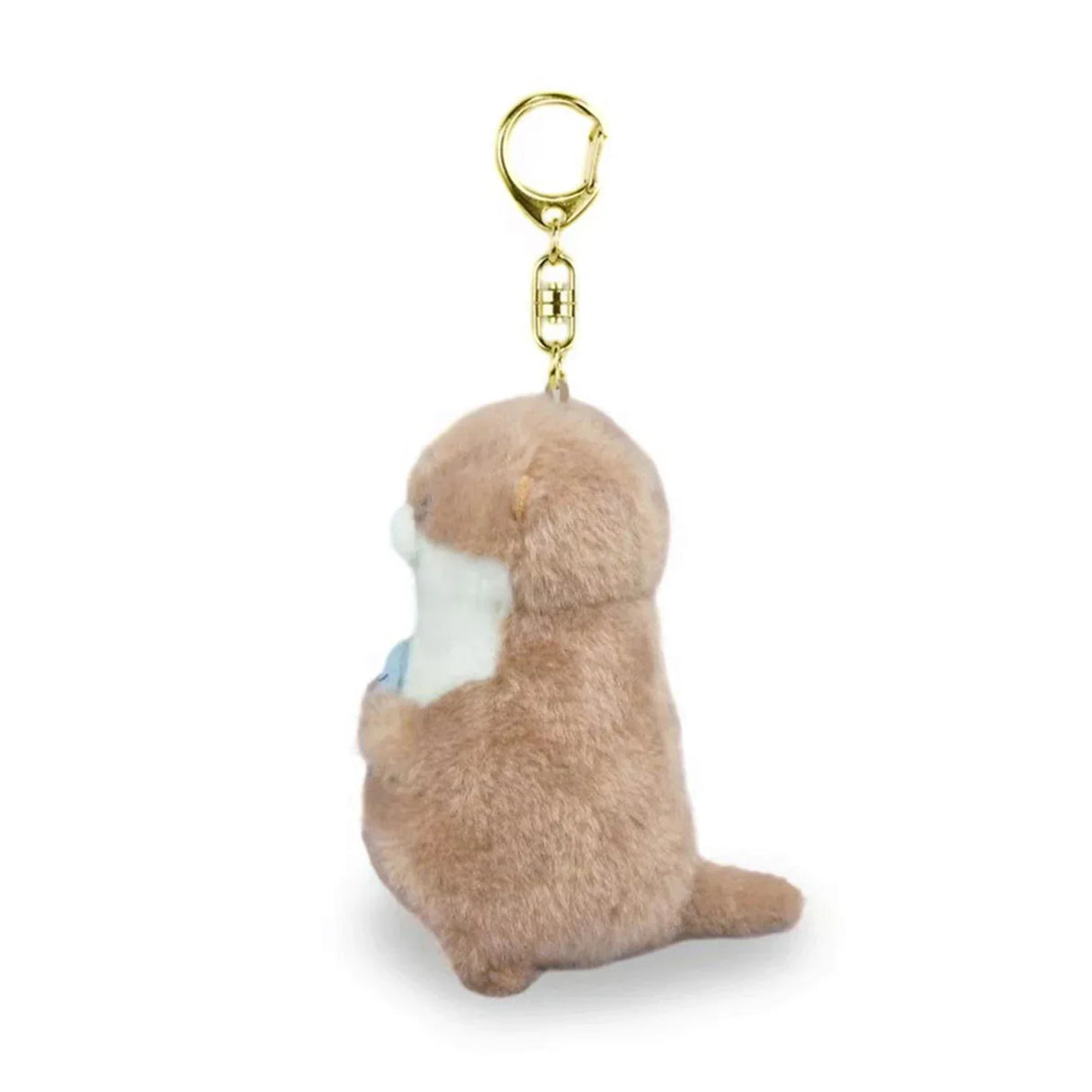 Cute Otters Holding Fish Plushie Keyrings Lightweight Hanging