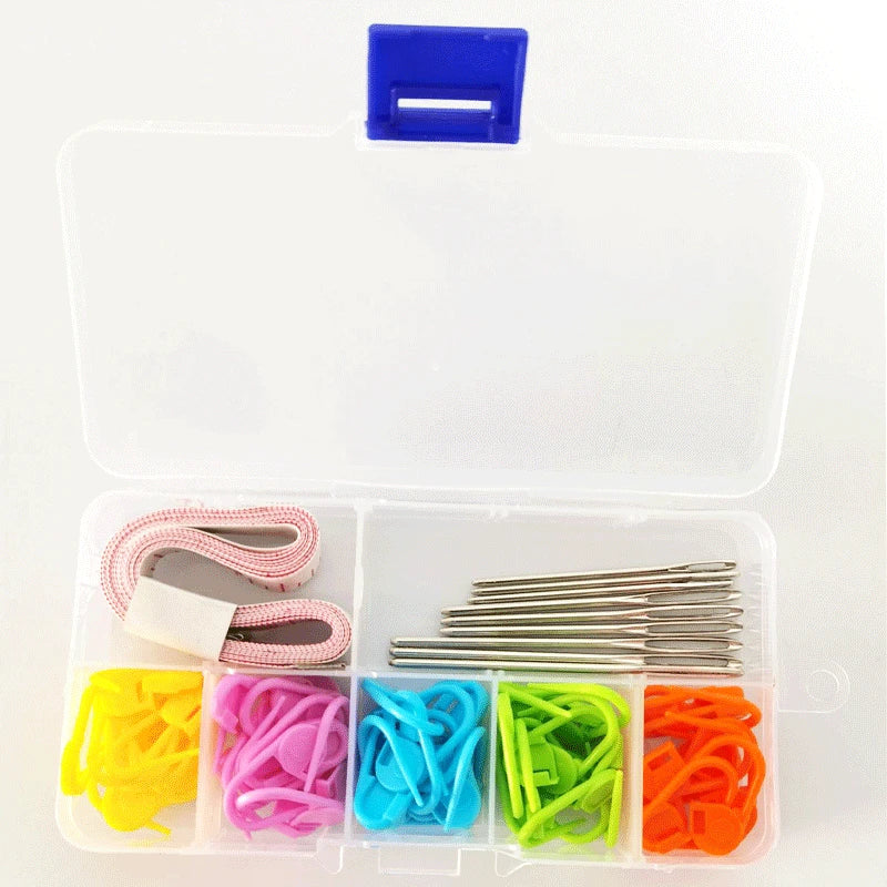 1set Color Plastic Locking Stitch Markers Marker Buckle