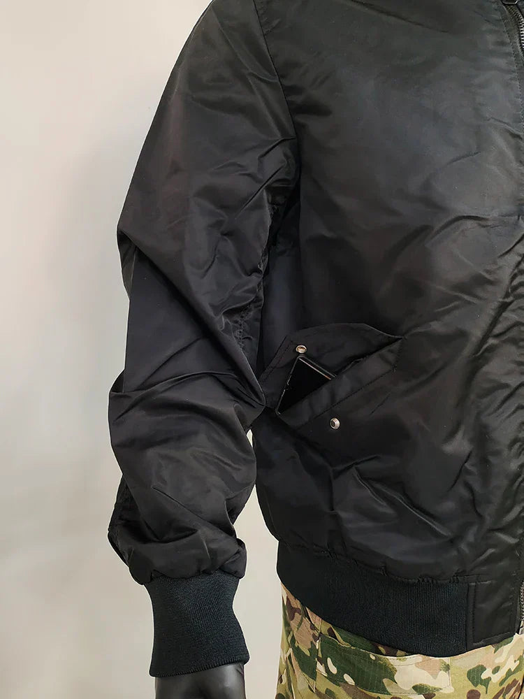 Mens Bomber Jacket Aviator Jackets Pilot Male Outwear