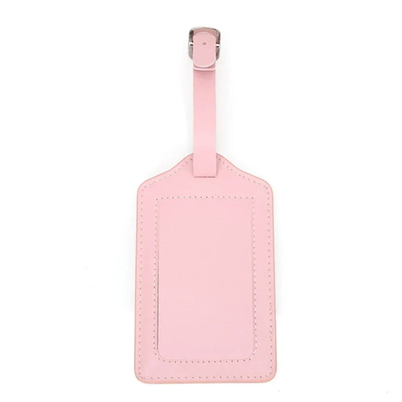 Stylish PU Leather Suitcase Identifier Tag Travel Luggage